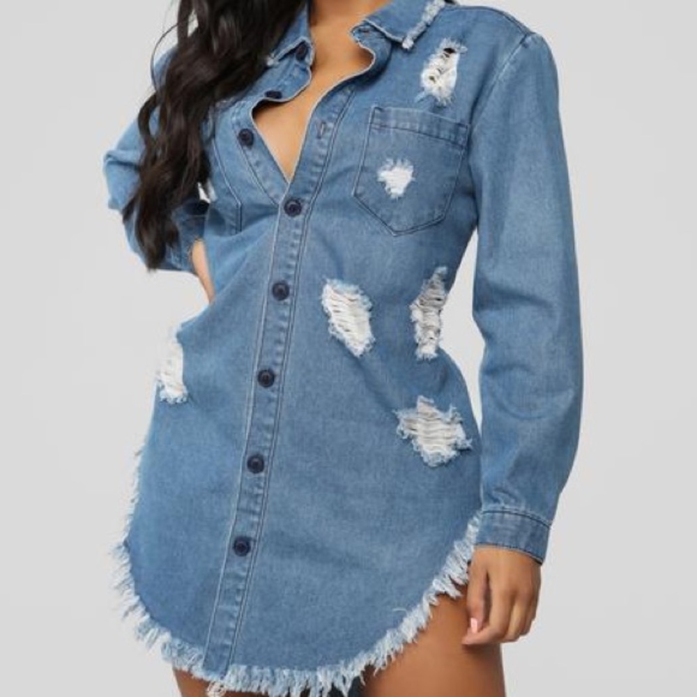 Fashion Nova Vermana Denim Dress